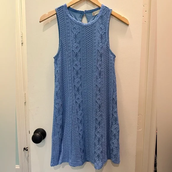 chinese dress ladies Women's Silk Lace Slip Dress in Periwinkle